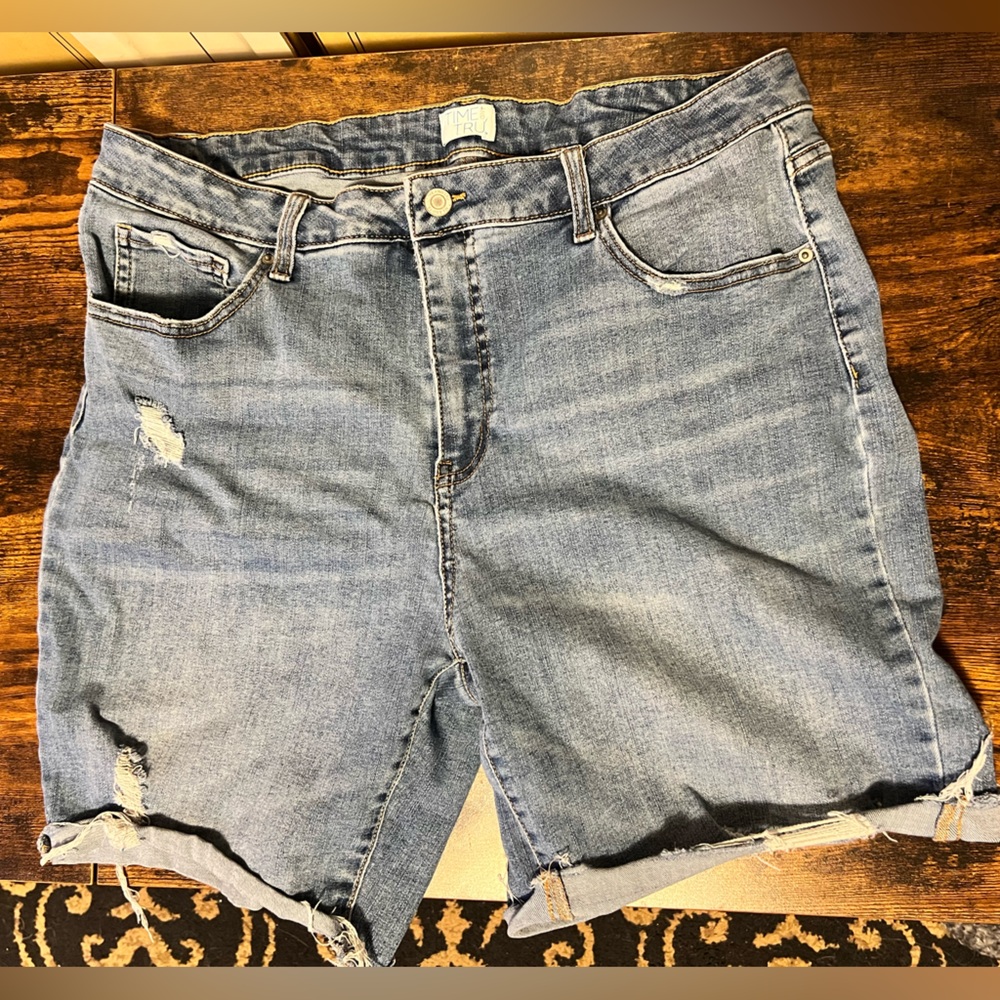 Time and Tru Blue Jean Shorts